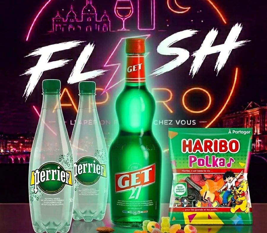 Formule Flash Apéro — Get 27 70 cl, deux softs et un paquet de chips ou de bonbons